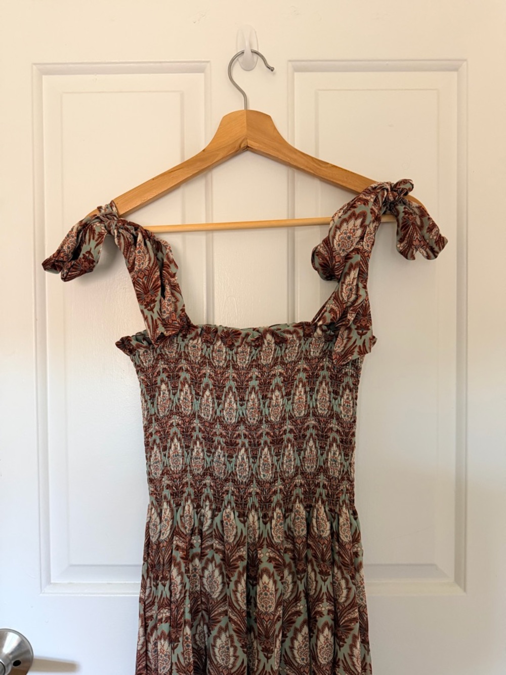 Hill House The Ribbon Ellie Nap Dress in Sage Pinecone - Picture 3 of 5